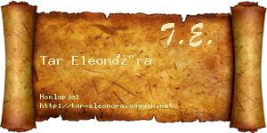 Tar Eleonóra névjegykártya