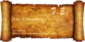 Tar Eleonóra névjegykártya