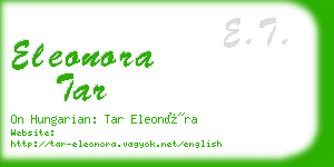 eleonora tar business card